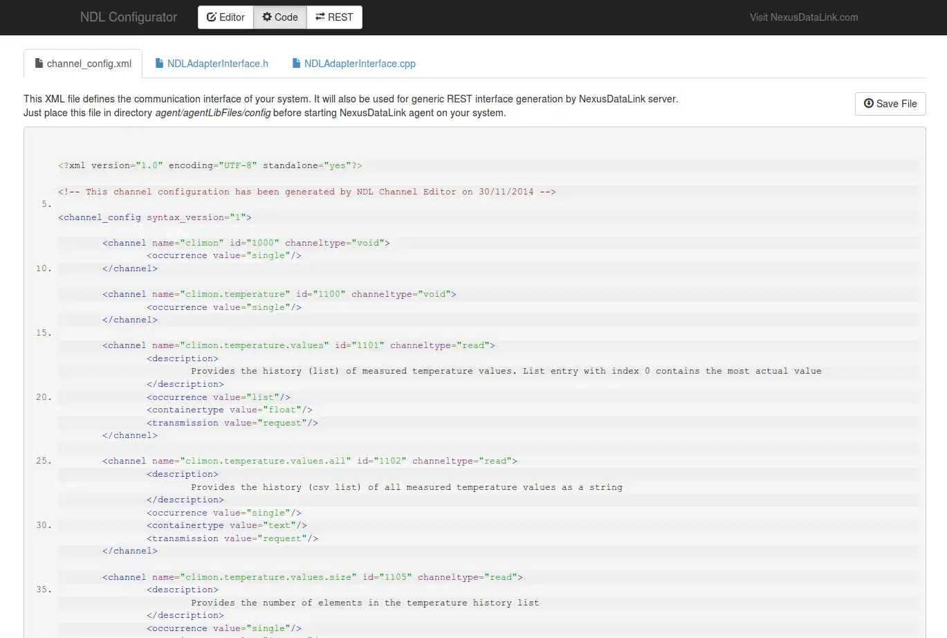 WebツールまたはWebアプリNexusDataLinkをダウンロードします