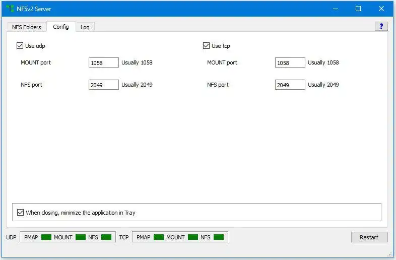 Download web tool or web app NFS Server