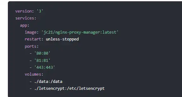 Télécharger l'outil Web ou l'application Web NGINX Proxy Manager