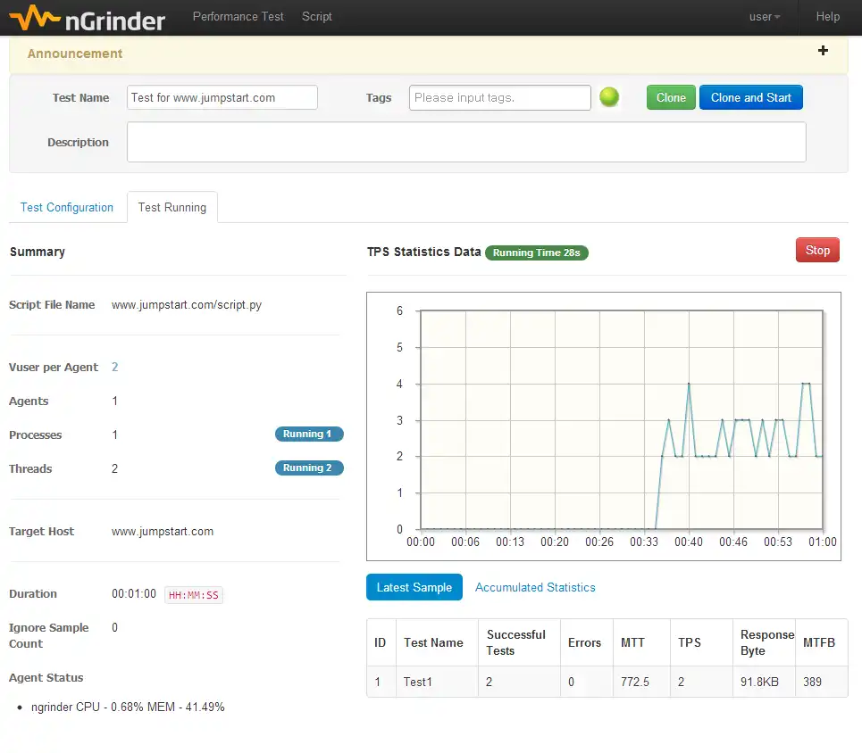 Scarica lo strumento web o l'app web nGrinder