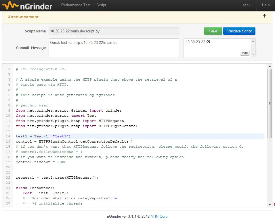 Download web tool or web app nGrinder