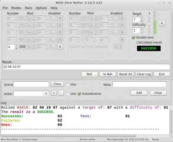 Téléchargez l'outil Web ou l'application Web Nihil Dice Roller pour l'exécuter sous Linux en ligne