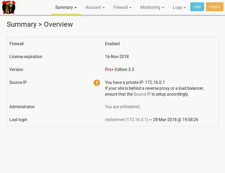 Télécharger l'outil Web ou l'application Web NinjaFirewall