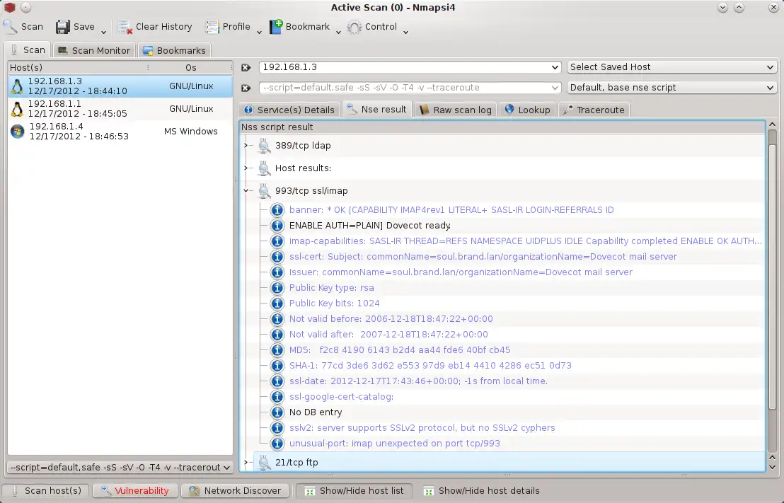 Download web tool or web app nmap Qt-based Graphical User Interface