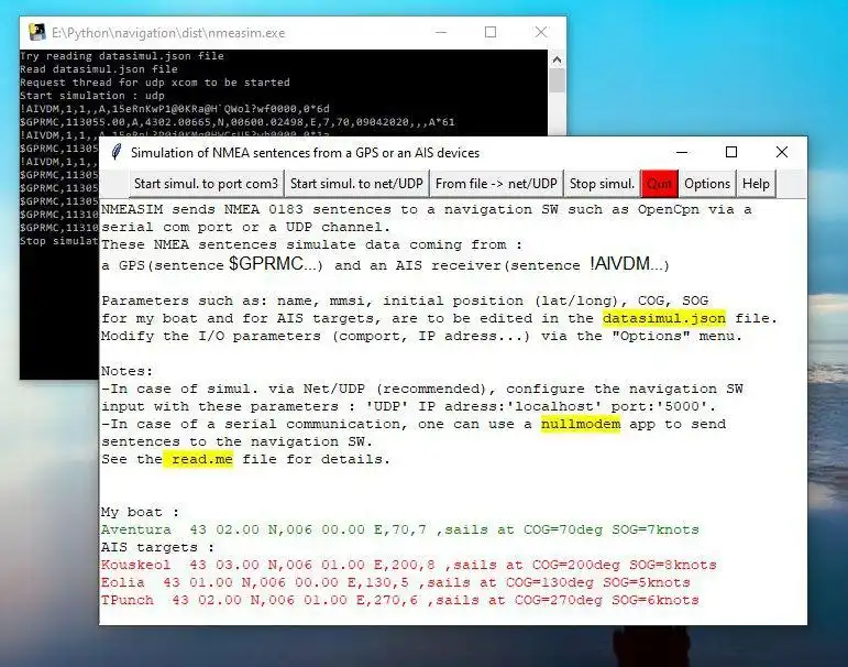 Scarica lo strumento web o l'app web nmeasim