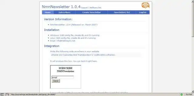 Download web tool or web app NmnNewsletter