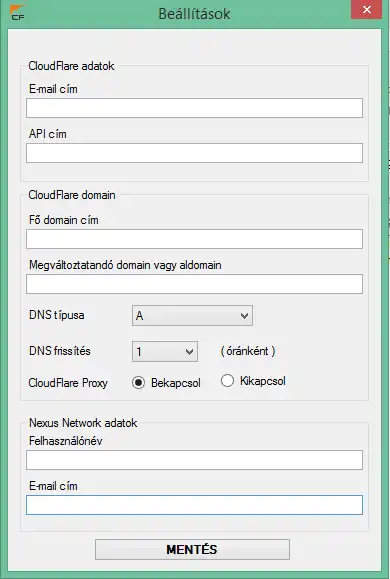 Download web tool or web app NN - Cloudflare DNS Updater
