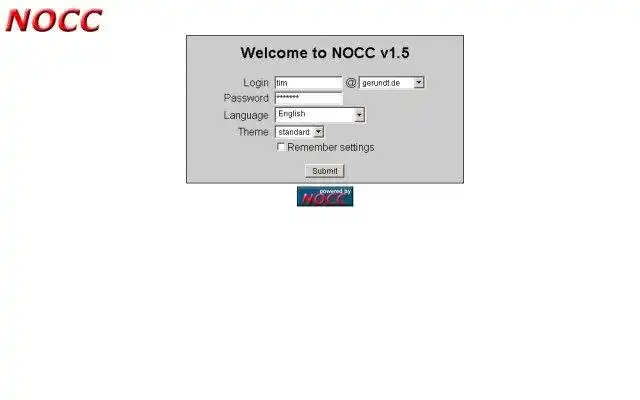 Download web tool or web app NOCC