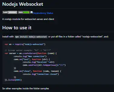 Download web tool or web app Nodejs Websocket