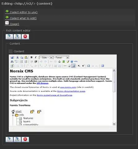 Download web tool or web app Nornix CMS