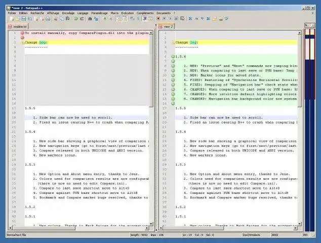 Descărcați instrumentul web sau aplicația web Notepad++ Compare plugin