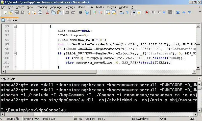 Download web tool or web app Notepad++ console plugin