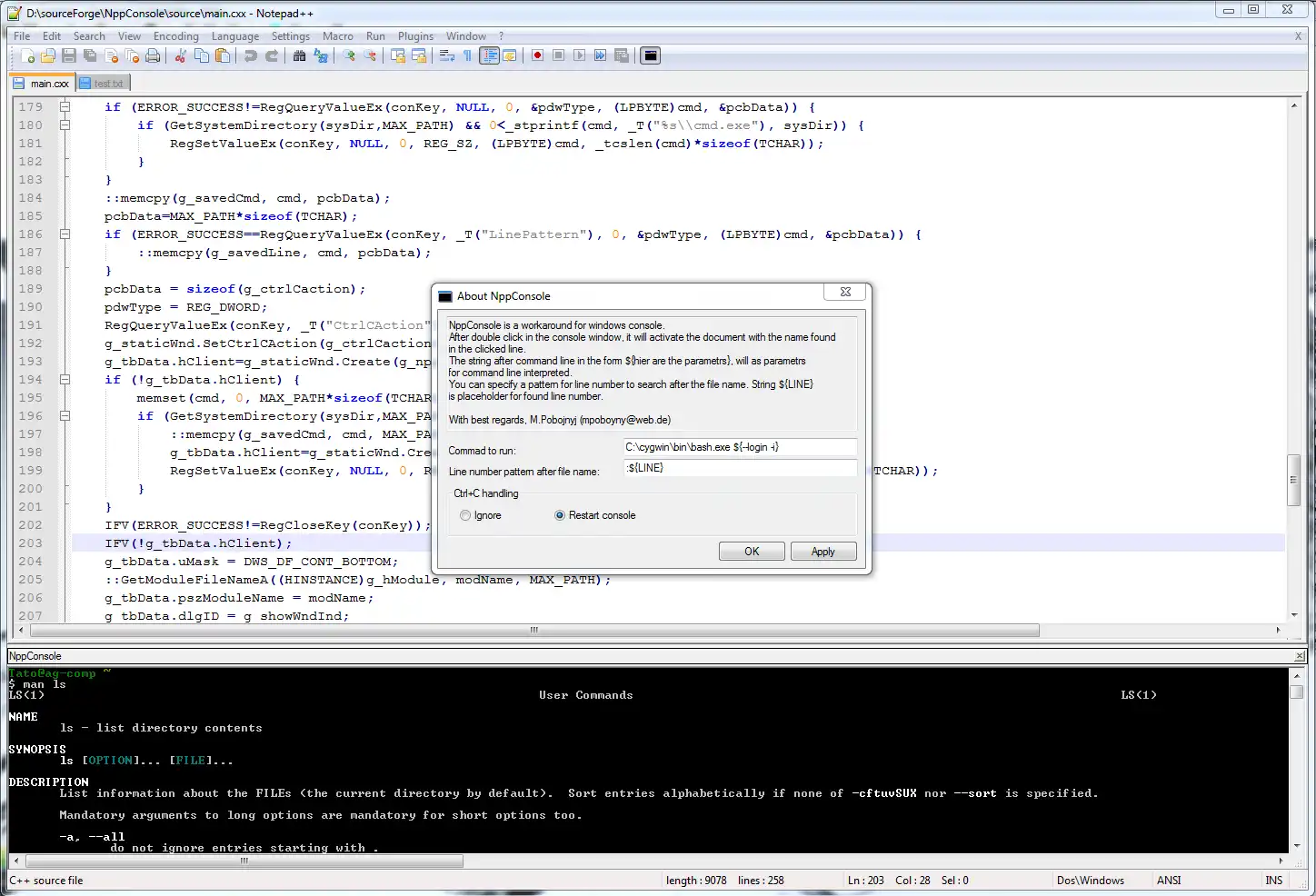 Download web tool or web app Notepad++ console plugin
