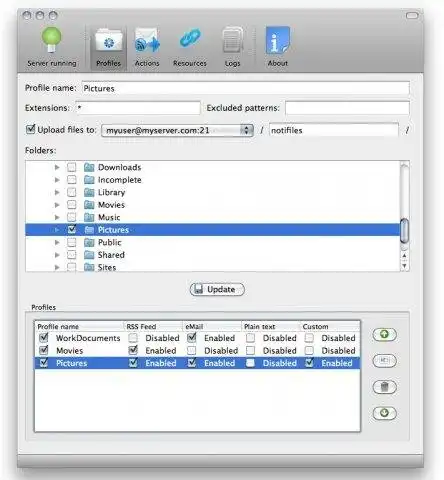 Download web tool or web app notifiles