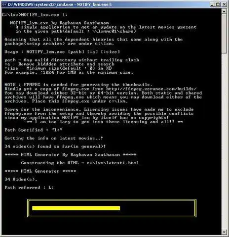 Muat turun alat web atau aplikasi web NOTIFY_lxm - Hyper HTML-Thumbnail dalam C untuk dijalankan dalam Windows dalam talian melalui Linux dalam talian