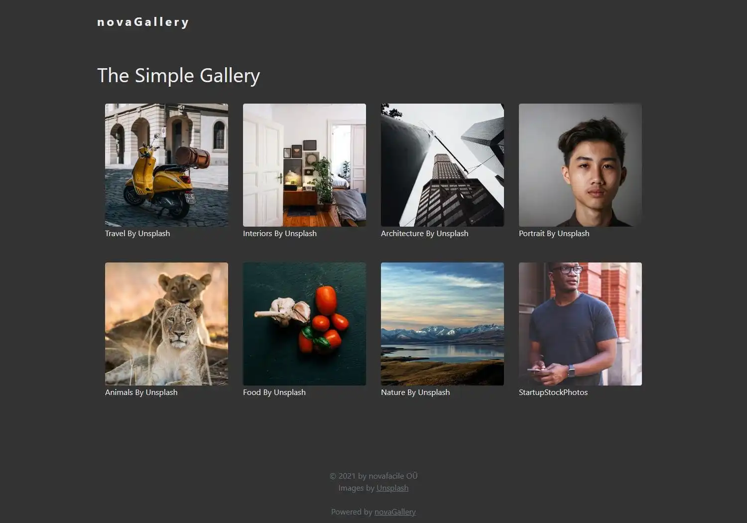 Download webtool of webapp novaGallery