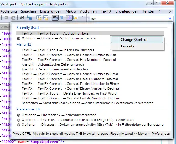 Baixe a ferramenta da web ou aplicativo da web NppMenuSearch