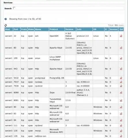 Download web tool or web app NSDi - Network Services Discoverer