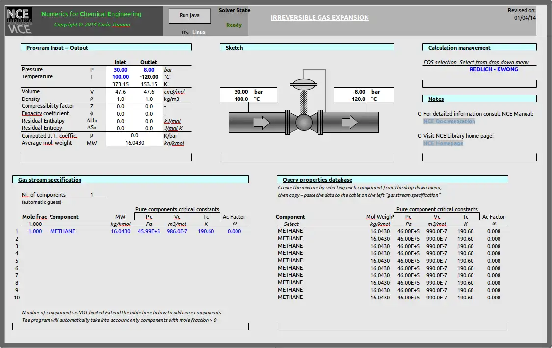 ดาวน์โหลดเครื่องมือเว็บหรือเว็บแอป Numerics for Chemical Engineering