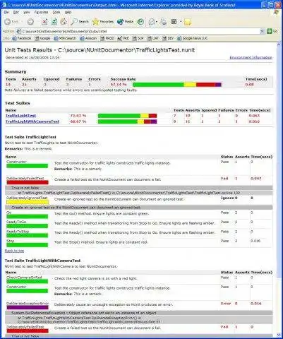 Download web tool or web app NUnitDocumentor