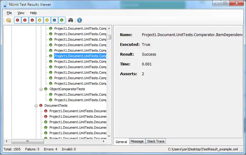 Download web tool or web app NUnit Test Results Viewer