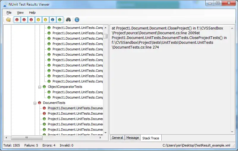 Télécharger l'outil Web ou l'application Web NUnit Test Results Viewer