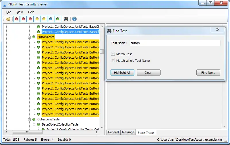 Télécharger l'outil Web ou l'application Web NUnit Test Results Viewer