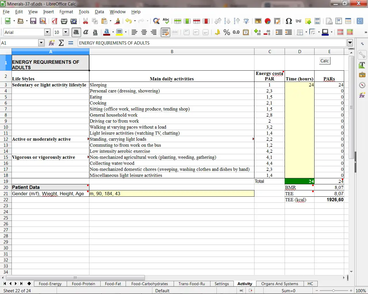 Download web tool or web app Nutrition Tables