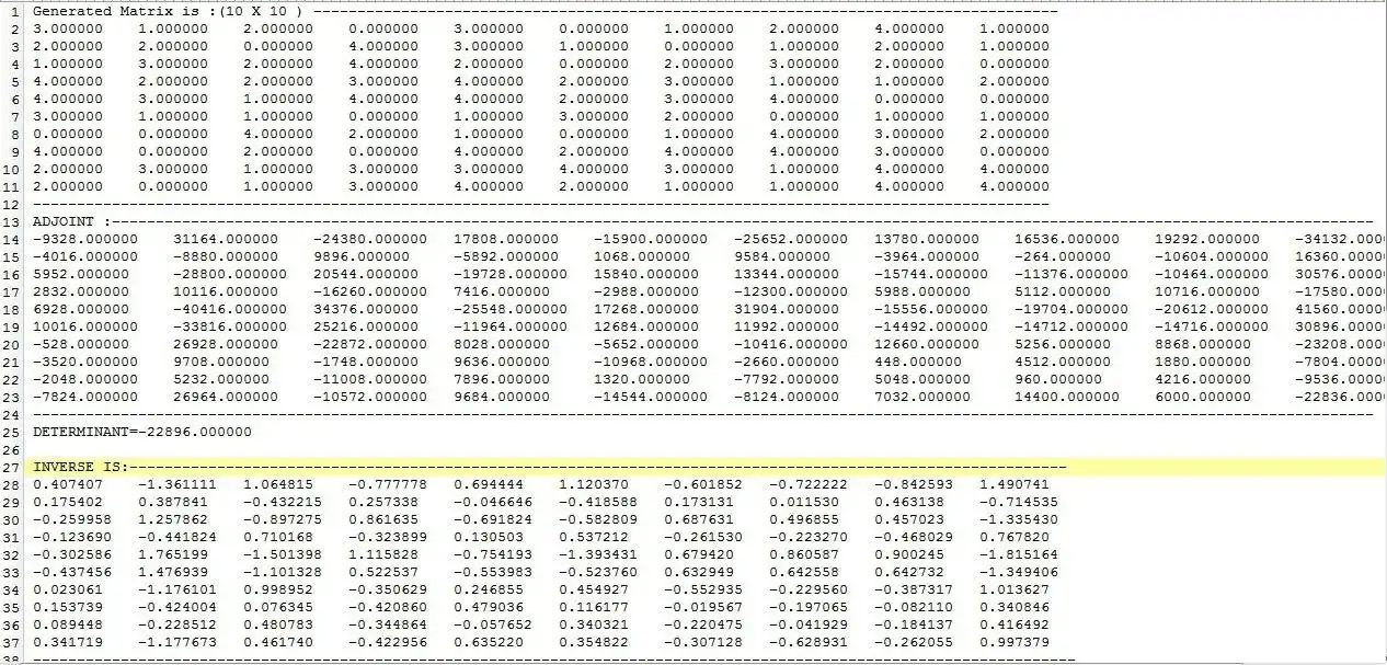 Descargue la herramienta web o la aplicación web NxN Matrix Inverse Dhaval Kadia