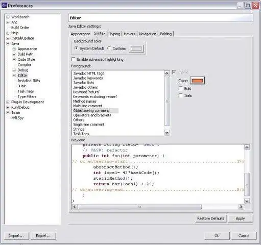 Download web tool or web app Objecteering Syntax Color For Eclipse