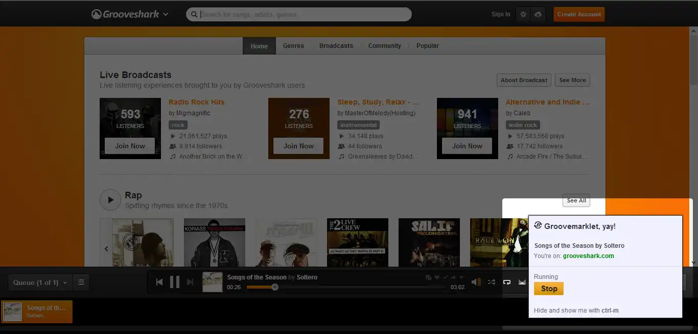 Download web tool or web app OBS music stream displayer