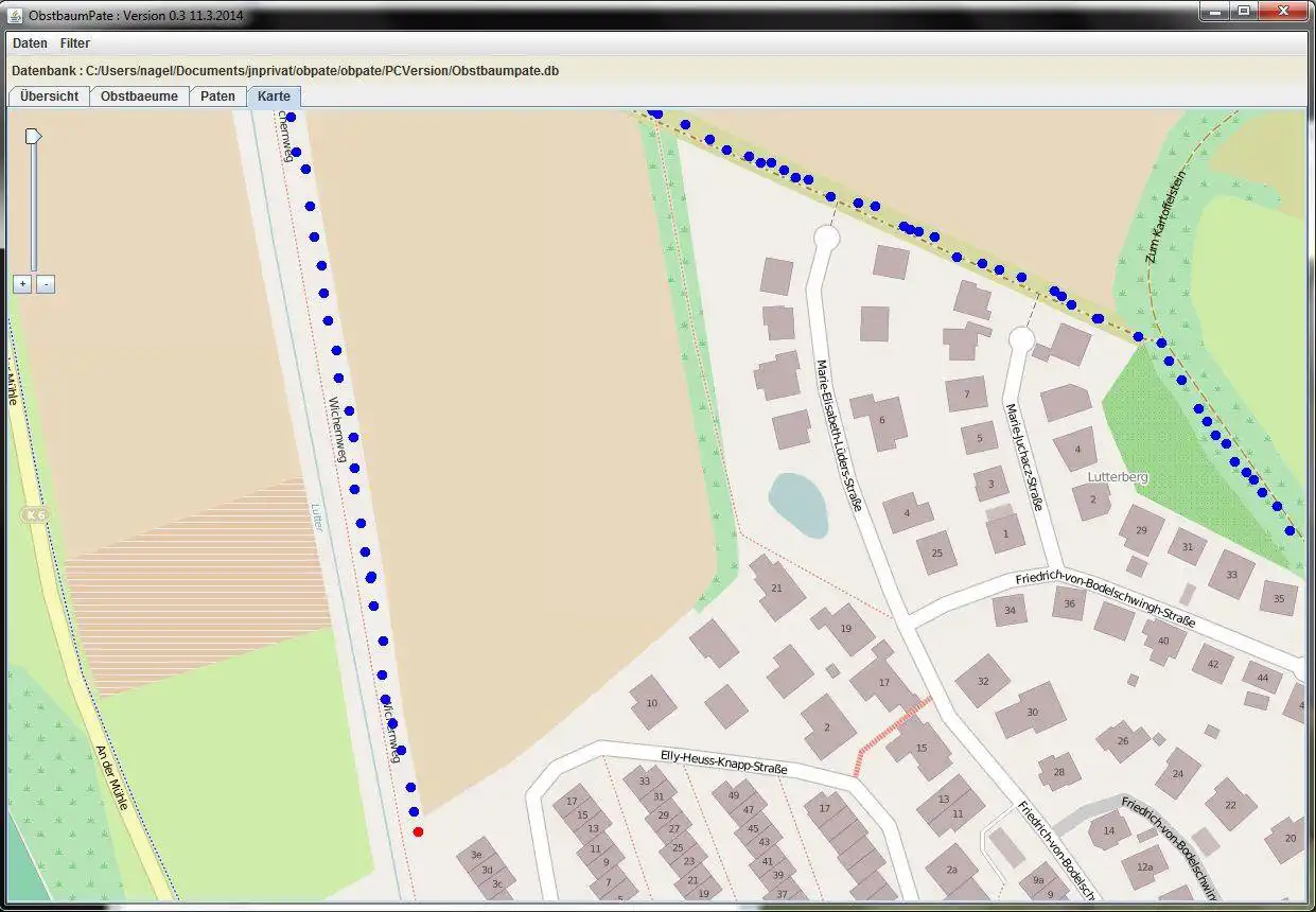 הורד את כלי האינטרנט או אפליקציית האינטרנט obstbaumpate להפעלה ב-Windows באופן מקוון דרך לינוקס מקוונת