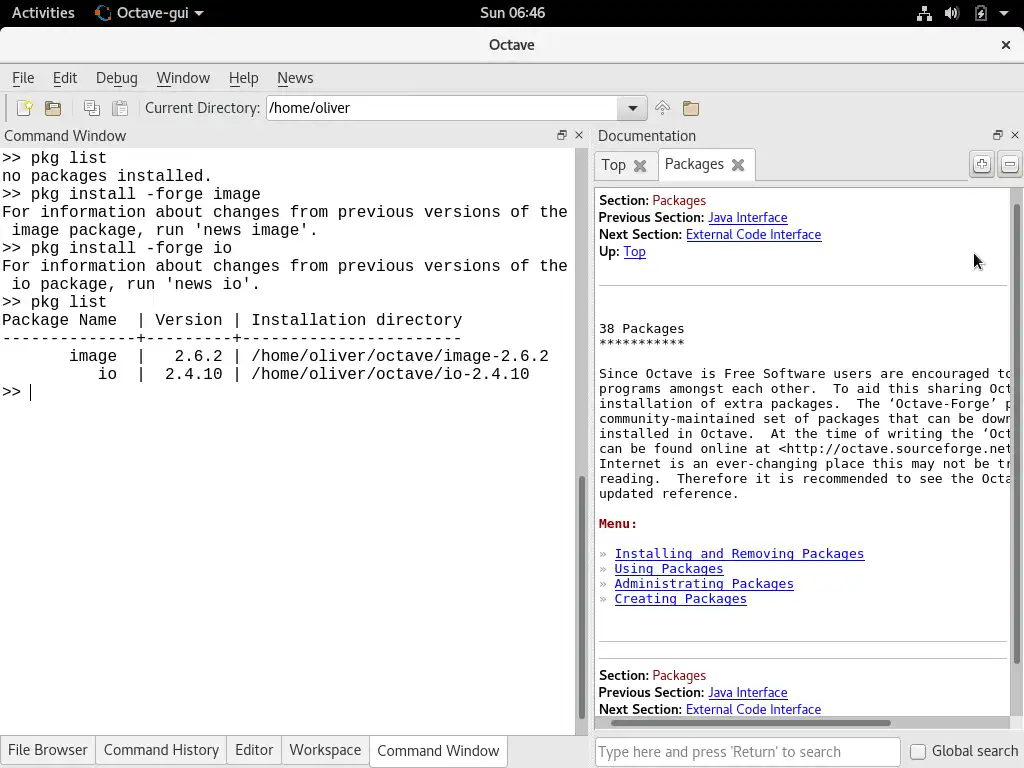 Télécharger l'outil Web ou l'application Web Octave Forge