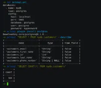 Muat turun alat web atau aplikasi web OctoSQL