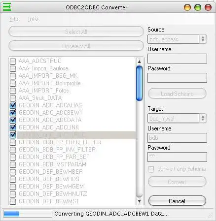 Download web tool or web app ODBC2ODBC Converter