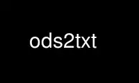 Magpatakbo ng ods2txt sa OnWorks na libreng hosting provider sa Ubuntu Online, Fedora Online, Windows online emulator o MAC OS online emulator