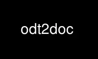 Run odt2doc in OnWorks free hosting provider over Ubuntu Online, Fedora Online, Windows online emulator or MAC OS online emulator