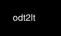 Run odt2lt in OnWorks free hosting provider over Ubuntu Online, Fedora Online, Windows online emulator or MAC OS online emulator