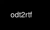 Run odt2rtf in OnWorks free hosting provider over Ubuntu Online, Fedora Online, Windows online emulator or MAC OS online emulator