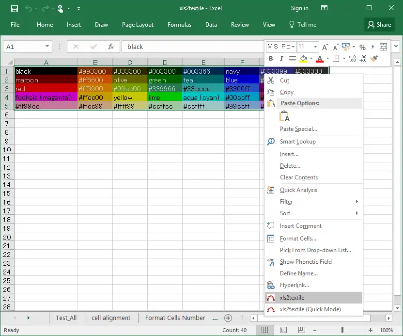 Download web tool or web app office2textile