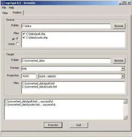 Download web tool or web app ogr2gui to run in Windows online over Linux online