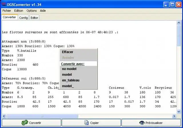 Download web tool or web app OGSConverter (OGame report converter) to run in Linux online