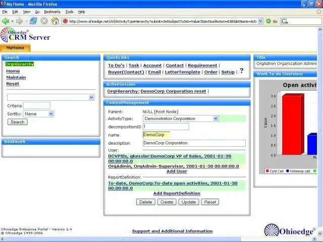 Web ツールまたは Web アプリをダウンロード Ohioedge CRM + BPM サーバー