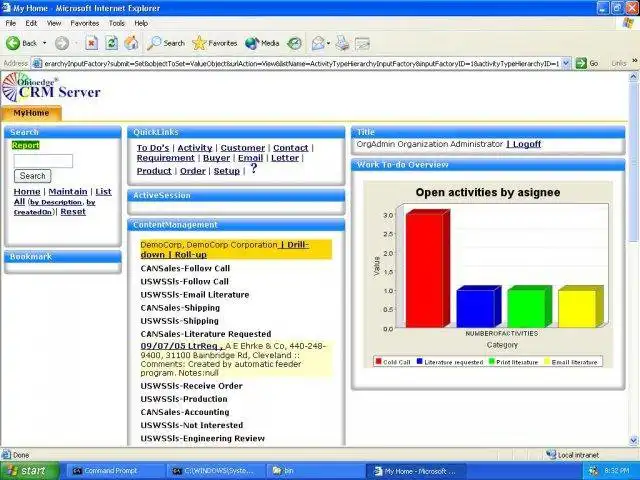 Загрузите веб-инструмент или веб-приложение Ohioedge CRM + BPM Server
