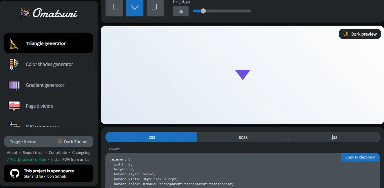 Web aracını veya web uygulamasını Omatsuri'yi indirin