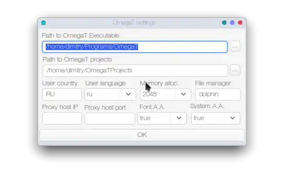 वेब टूल या वेब ऐप OmegaT OutrightT डाउनलोड करें