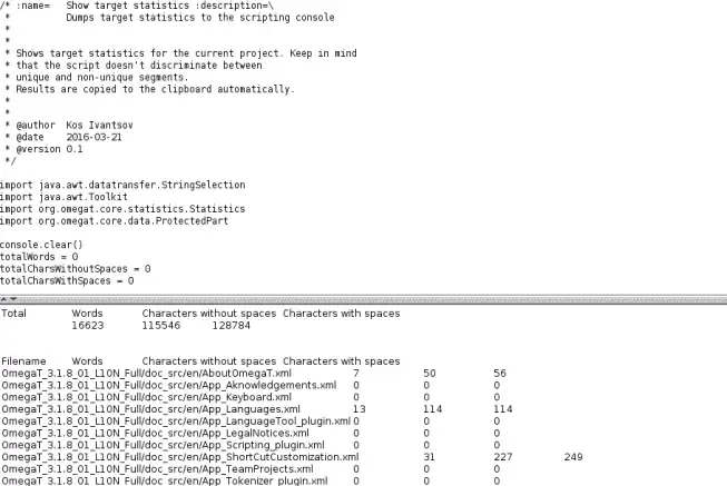 Télécharger l'outil Web ou l'application Web Scripts OmegaT