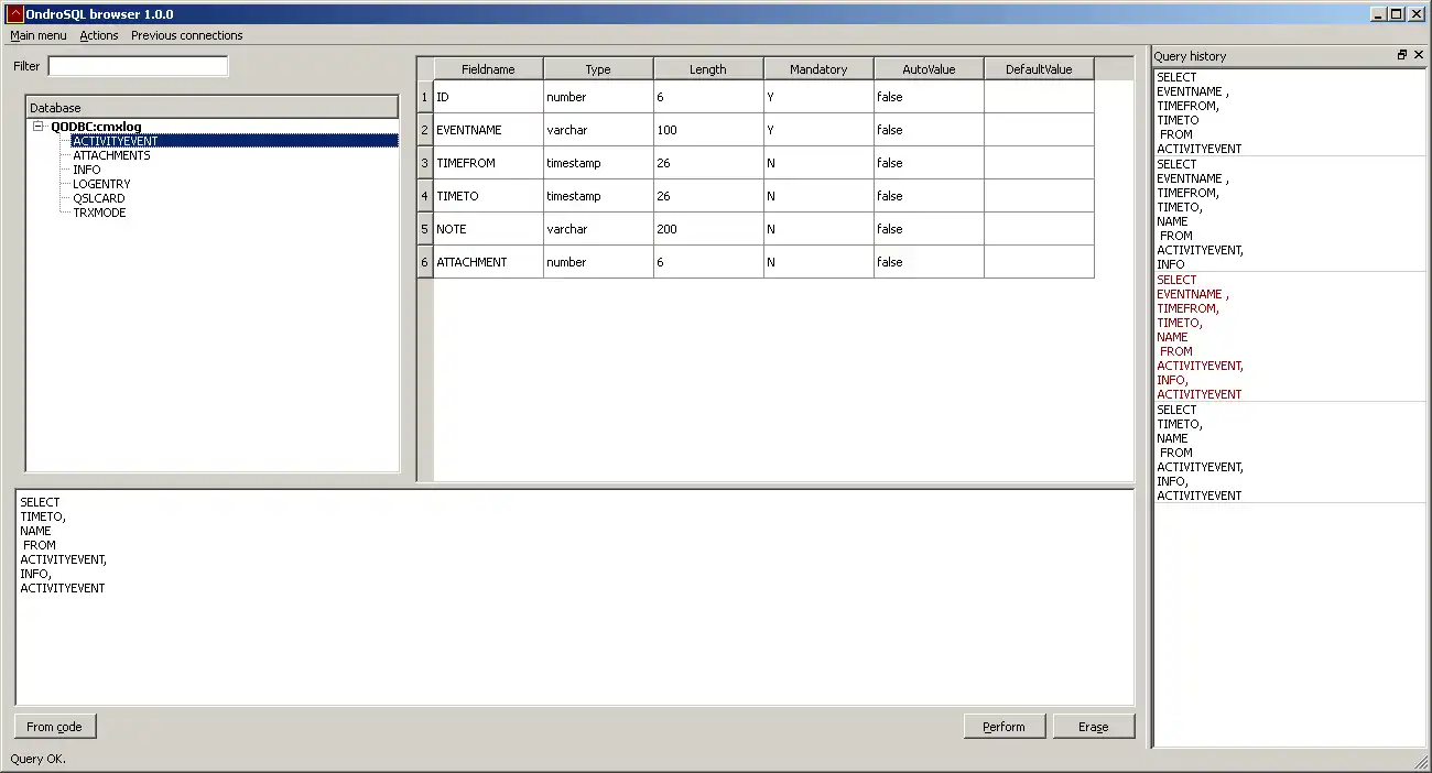 Unduh alat web atau aplikasi web OndroSQL