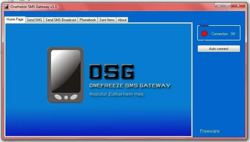 Download web tool or web app Onefreeze SMS Gateway