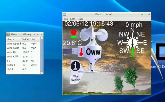 ابزار وب یا برنامه وب One-Wire Weather را برای اجرا در لینوکس به صورت آنلاین دانلود کنید